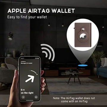 GAOCHALE AirTag Wallet RFID Leather Slim Credit Card Holder