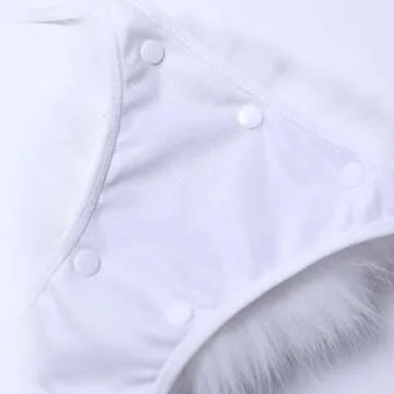 ZOSCGJMY Women's Faux Fur Halter String Triangle Bikini Sets Two Piece Swimsuits (White)