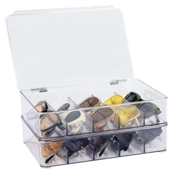 Stylish Stackable Sunglasses Organizer for Easy Storage