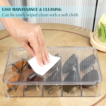 Stylish Stackable Sunglasses Organizer for Easy Storage