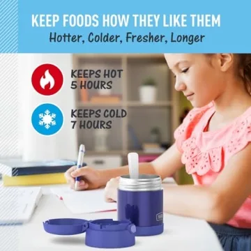 THERMOS FUNTAINER Insulated Food Jar with Spoon, Purple