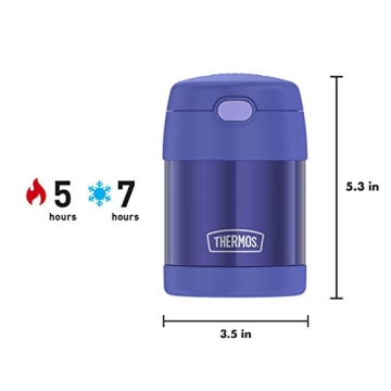 THERMOS FUNTAINER Insulated Food Jar with Spoon, Purple