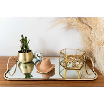 Ceramic Cowboy Hat Incense Holder with Mini Incense Sticks - 25 Sandalwood Incense Sticks - Cute Inc...