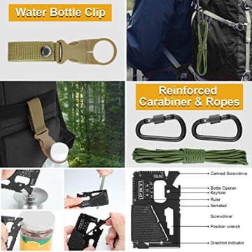 19-in-1 Survival Kit for Outdoor Adventures & Emergency Prep