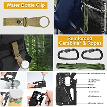 19-in-1 Survival Kit for Outdoor Adventures & Emergency Prep