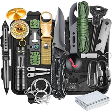 19-in-1 Survival Kit for Outdoor Adventures & Emergency Prep