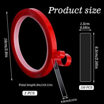 Grehge 150 Pcs Transparent Nail Art Display Stands