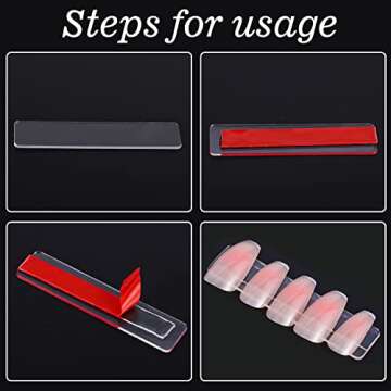 Grehge 150 Pcs Transparent Nail Art Display Stands