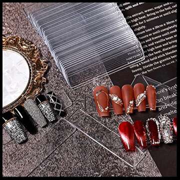 Grehge 150 Pcs Transparent Nail Art Display Stands