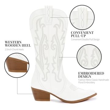 Athlefit Western Cowboy Boots for Stylish Women