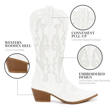 Athlefit Western Cowboy Boots for Stylish Women
