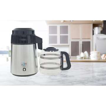 H2o Labs Best-in-Class Countertop Water Distiller - Stainless Steel Home Water Distiller with 1 Gall...