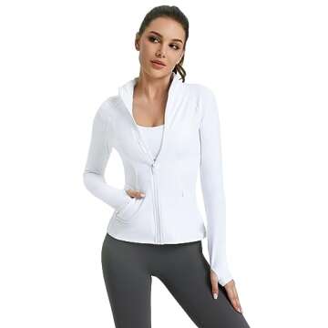 VUTRU Women's Full Zip Workout Yoga Jacket for Running and Fitness