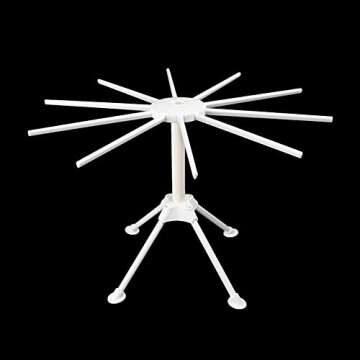 Ourokhome Pastry Dough Bench Scraper Knife and Collapsible Pasta Drying Rack, BPA Free Plastic and 430 Stainless Steel, Kitchen Tool, Dishwasher Safe