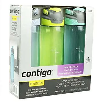 Contigo Spill-Proof Water Bottle 24oz, BPA Free, Aqua & More