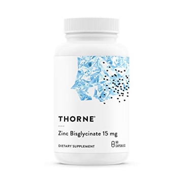 Thorne Zinc Bisglycinate 15mg - Daily Support for Skin, Eye & Immune System Health with Zinc Supplem...