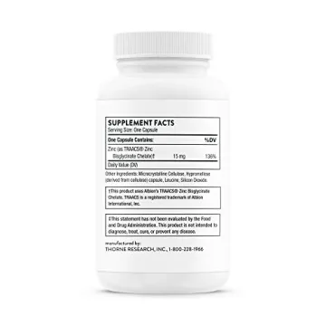 Thorne Zinc Bisglycinate 15mg - Daily Support for Health