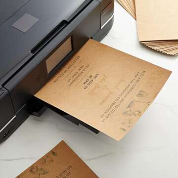 96 Sheets Brown Kraft Paper Cardstock, 176gsm (8.5 x 11 In) for Crafts, Wedding, Party Invitations, Drawing, DIY Projects