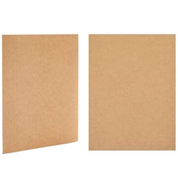 96 Sheets Brown Kraft Paper Cardstock, 176gsm (8.5 x 11 In) for Crafts, Wedding, Party Invitations, Drawing, DIY Projects
