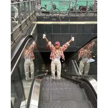 Women Floral Print Fairycore Coats Puffer Quilted Jackets Vintage Zip Up Blouse Aesthetics Cottagecore Outfits (Red,S)