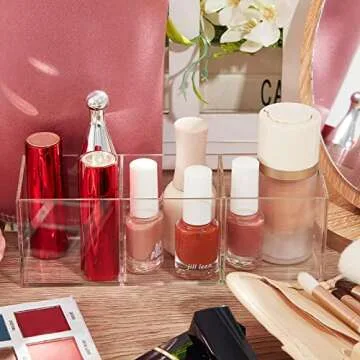 Epakh Acrylic Cube Organizer - Elegant 3 Compartment Holder