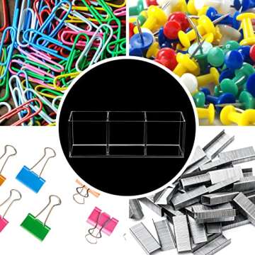 Epakh Acrylic Cube Organizer - Elegant 3 Compartment Holder