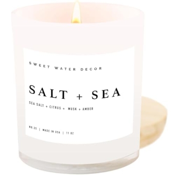 Sweet Water Decor Salt Sea Candle Beach Scented Soy 50 Hours