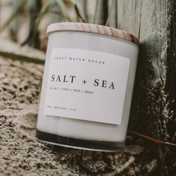 Sweet Water Decor Salt Sea Candle Beach Scented Soy 50 Hours