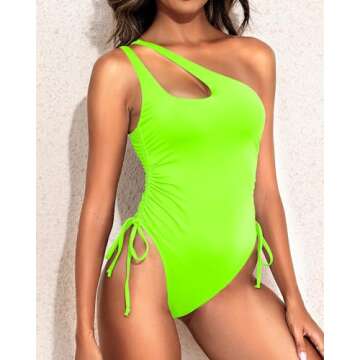 Holipick One Shoulder Swimsuit for Women - Sexy & Comfortable