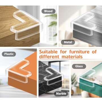 14 Pack Corner Protector for Baby, Clear Corner Guards for Furniture Table Edge Bumper Cushion Corner Protectors for Against Sharp Corners