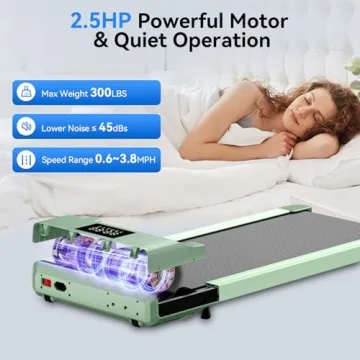 Walking Pad Treadmill Under Desk - Compact and Quiet