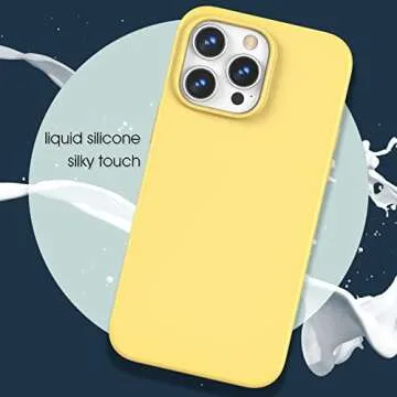 MILPROX Compatible with Magsafe for iPhone 14 Pro Max Silicone Case 2022, Magnetic Liquid Silicone Protective Shockproof Bumper Rubber Gel Shell Cover for iPhone 14 Pro Max 6.7" 2022 - Yellow