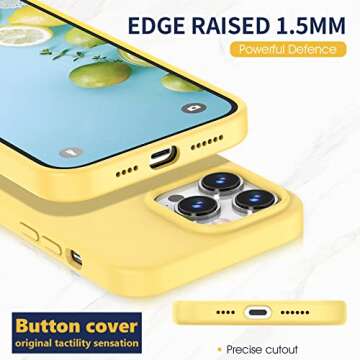 MILPROX Compatible with Magsafe for iPhone 14 Pro Max Silicone Case 2022, Magnetic Liquid Silicone Protective Shockproof Bumper Rubber Gel Shell Cover for iPhone 14 Pro Max 6.7" 2022 - Yellow