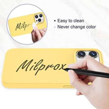 MILPROX Compatible with Magsafe for iPhone 14 Pro Max Silicone Case 2022, Magnetic Liquid Silicone Protective Shockproof Bumper Rubber Gel Shell Cover for iPhone 14 Pro Max 6.7" 2022 - Yellow