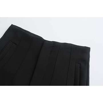 Kusogiay High Waist Dress Pant for Women Business Trousers Work Office Pants with Pockets(Medium,Black)