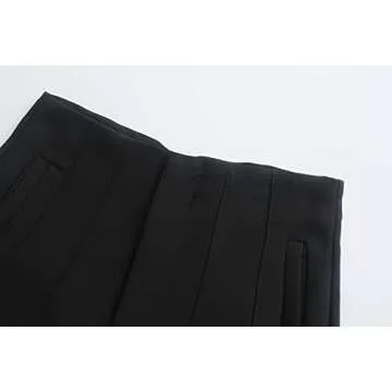 Kusogiay High Waist Dress Pant for Women Business Trousers Work Office Pants with Pockets(Medium,Black)