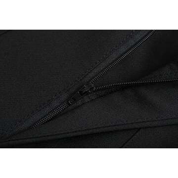Kusogiay High Waist Dress Pant for Women Business Trousers Work Office Pants with Pockets(Medium,Black)
