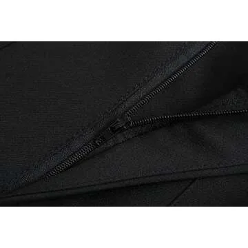 Kusogiay High Waist Dress Pant for Women Business Trousers Work Office Pants with Pockets(Medium,Black)