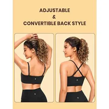 CRZ YOGA Butterluxe Adjustable Sports Bra for Women