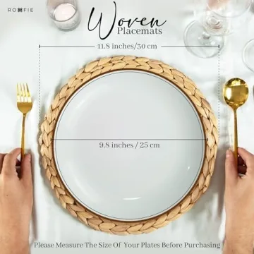 Round Woven Placemats Set of 6 - Eco-Friendly & Durable