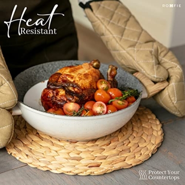 Round Woven Placemats Set of 6 - Eco-Friendly & Durable