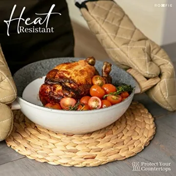 Round Woven Placemats Set of 6 - Eco-Friendly & Durable