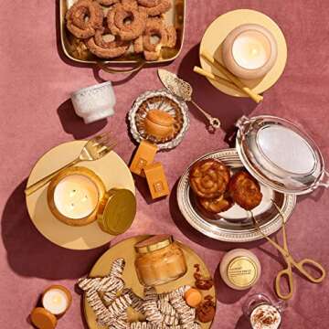 Capri Blue Holiday Mercury Jar Candle - Luxury Scented Candles for Home Decor - Long Lasting Soy Wax Blend- Decorative Jar for Holidays - Inverted Pumpkin Dulce (10 oz)