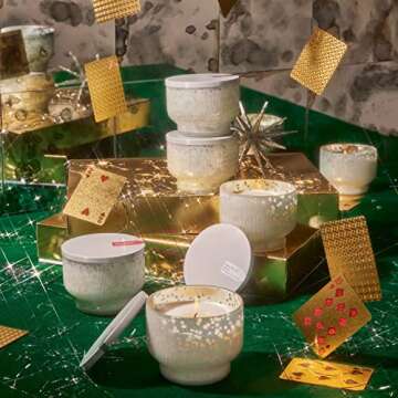 Capri Blue Holiday Mercury Jar Candle - Luxury Scented Candles for Home Decor - Long Lasting Soy Wax Blend- Decorative Jar for Holidays - Inverted Pumpkin Dulce (10 oz)