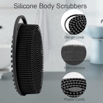 Soft Silicone Body Scrubber Set for Gentle Exfoliation