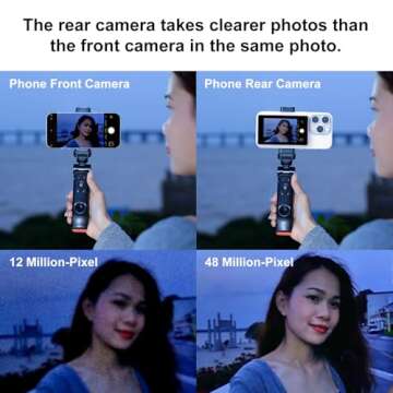 Newmowa Pink Magnetic Phone Vlog Selfie Monitor Screen, 1080P Wireless Recording, Using Phone Rear Camera for Selfie Vlog Live Stream TikTok, Compatible with iPhone(Support 4K 30fps Wired Recording)