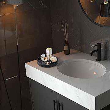 Elegant Marbled Round Jewelry Dish for Stylish Home Organization