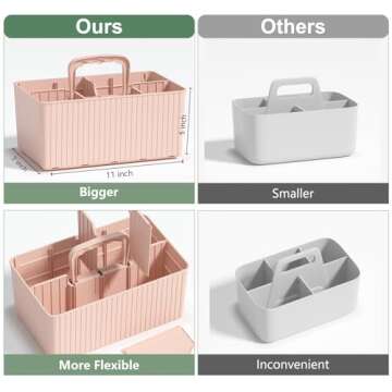 HI NINGER 2Pack portable Shower Caddy Basket,Multipurpose Caddy Organizer -Stackable Plastic Caddy w...