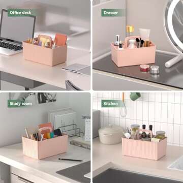 HI NINGER 2Pack portable Shower Caddy Basket,Multipurpose Caddy Organizer -Stackable Plastic Caddy with Handle for Bath Storage Organizer CaddyDorm Caddy Classroom Art Organizers, Dorm Room Essentials