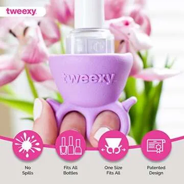 Tweexy Wearable Nail Polish Holder Ring for Easy Manicure